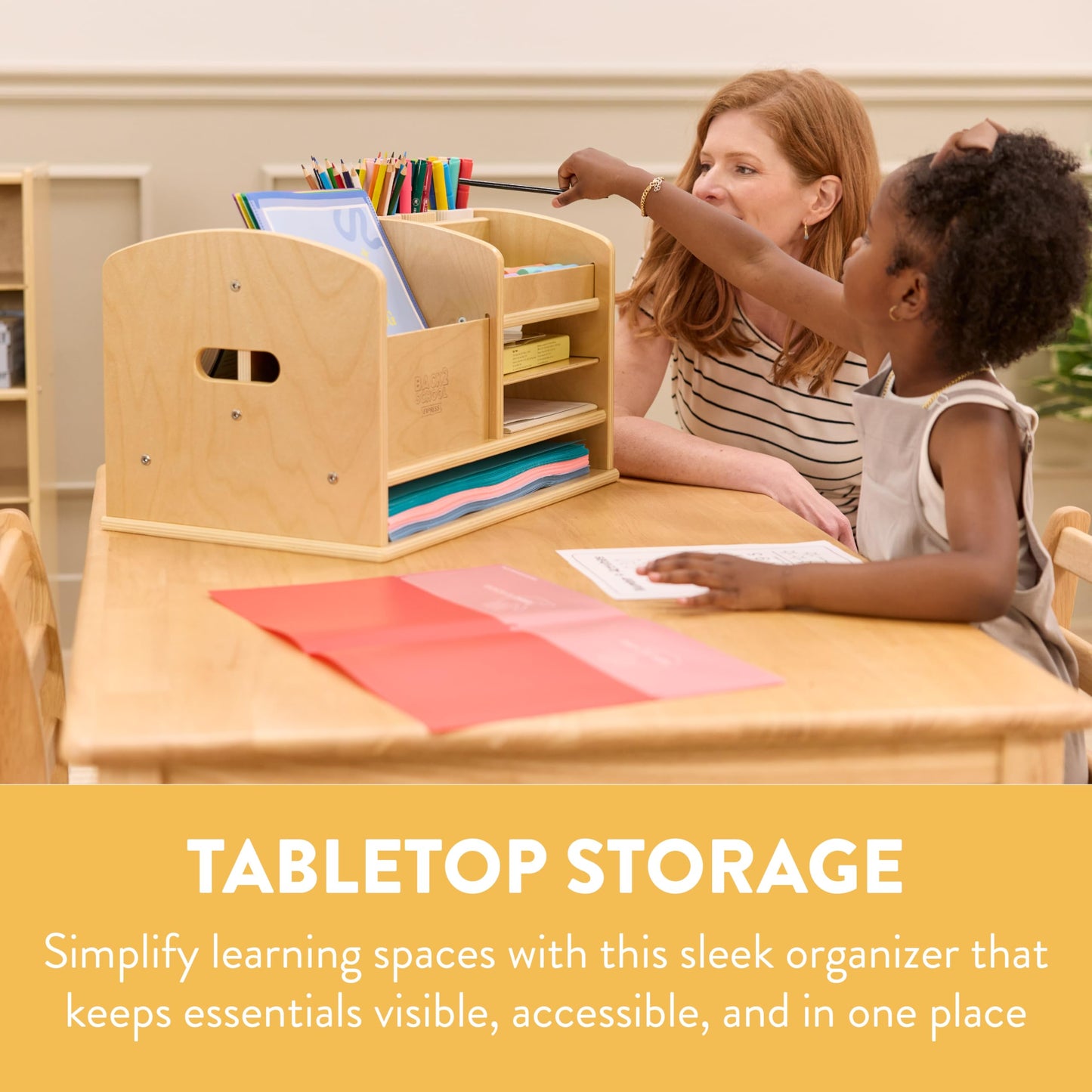 Tabletop Desk Caddy With Supply Storage