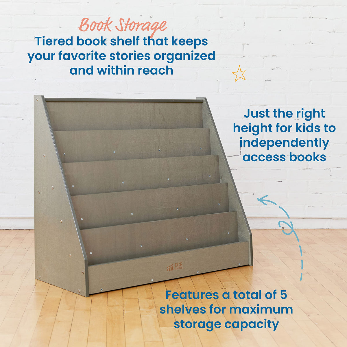 Kids Single-Sided Book Display for Easy-Access Storage
