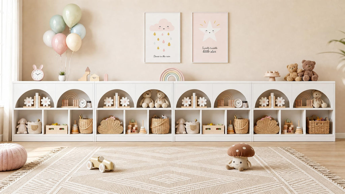 Kids Toy Storage Organizer With Bookshelf & Drawers