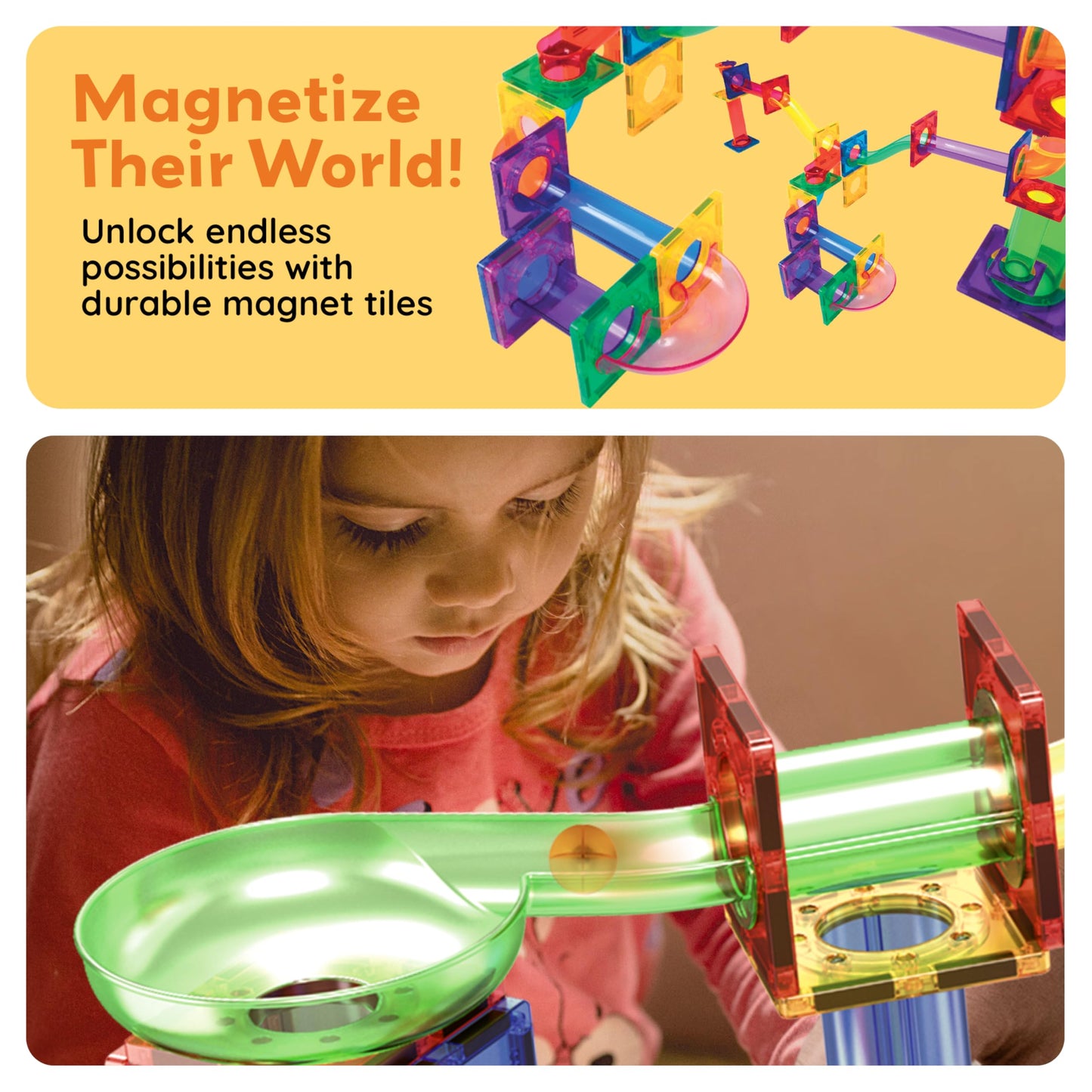 Magnetic Building Tiles for Creative STEM Play