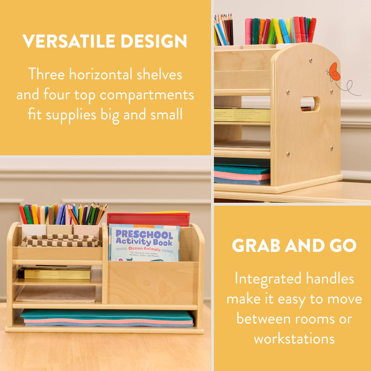 Tabletop Desk Caddy With Supply Storage