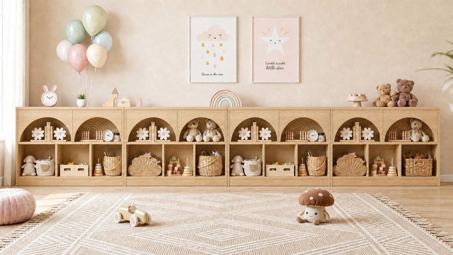 Kids Toy Storage Organizer With Bookshelf & Drawers