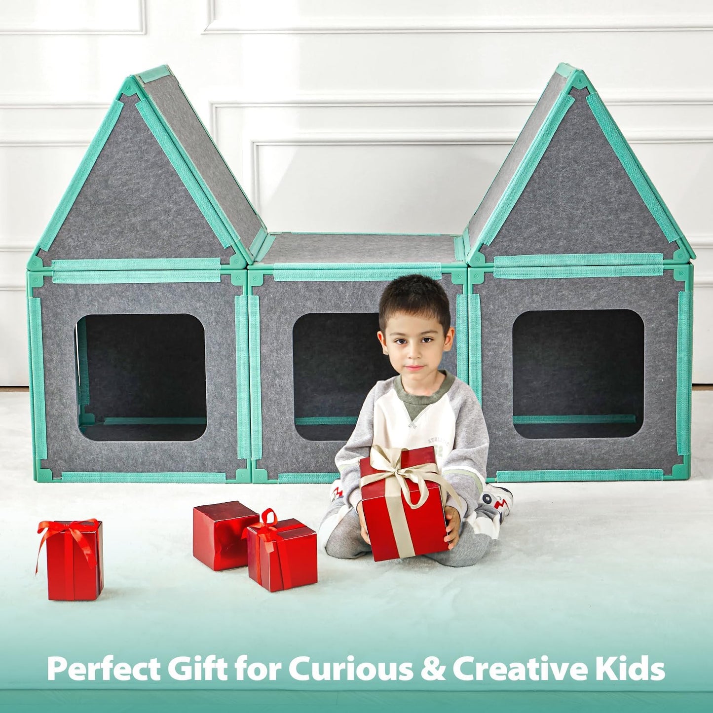 Magnetic Fort Building Kit for Creative STEM Play