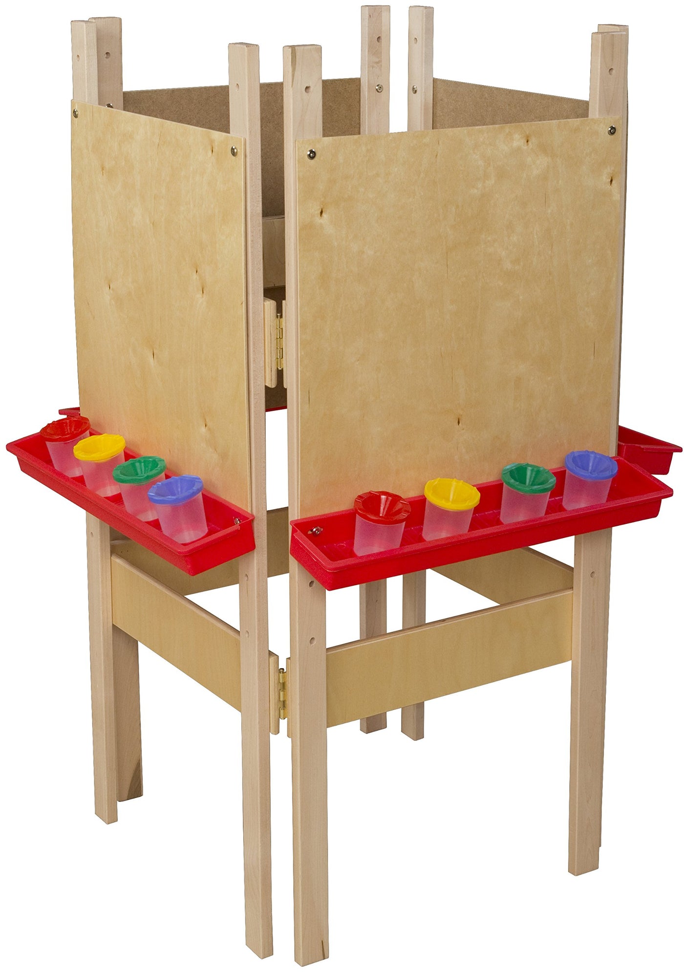 Children's 4-Sided Plywood Art Easel With Storage