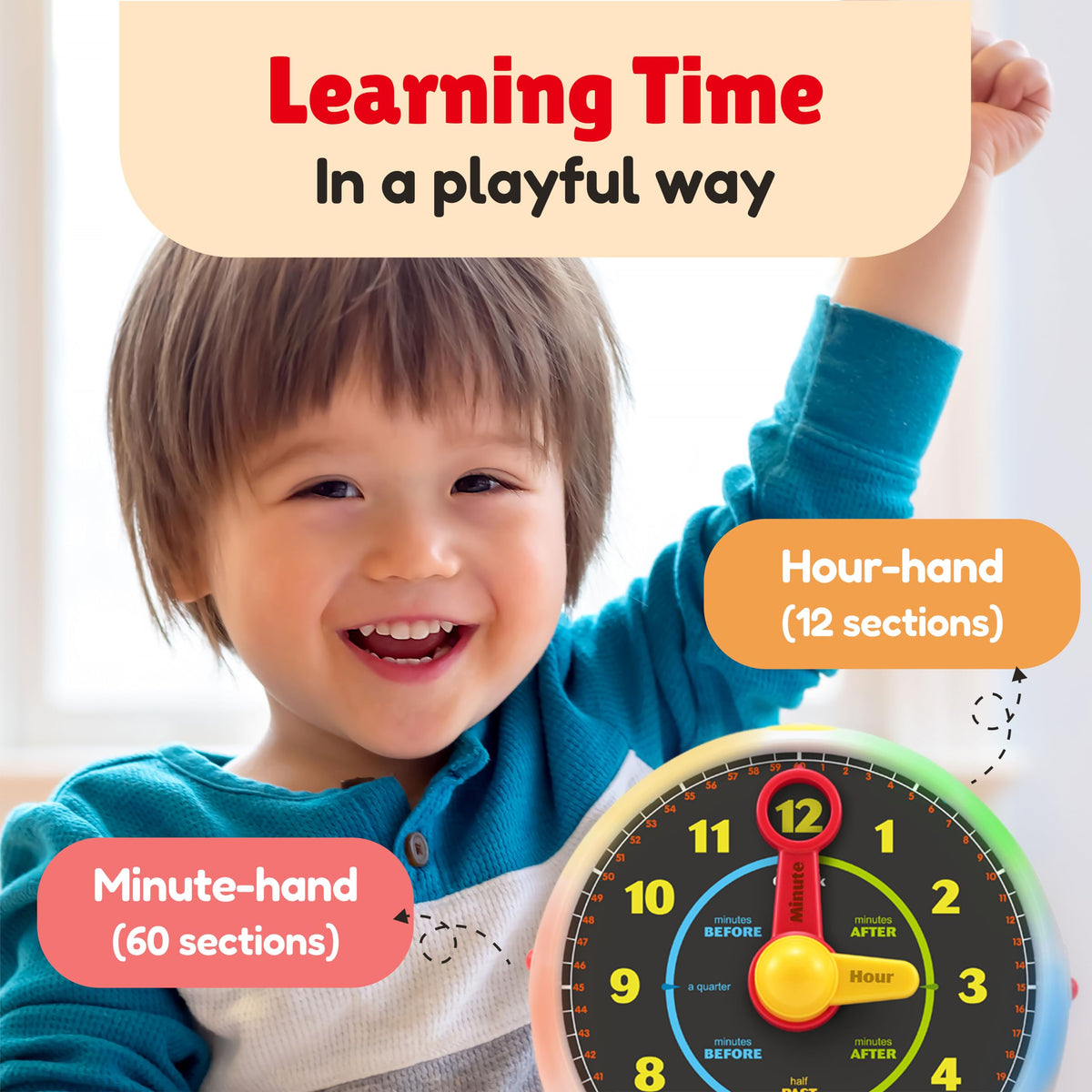 Talking Learning Clock for Kids’ Time Practice