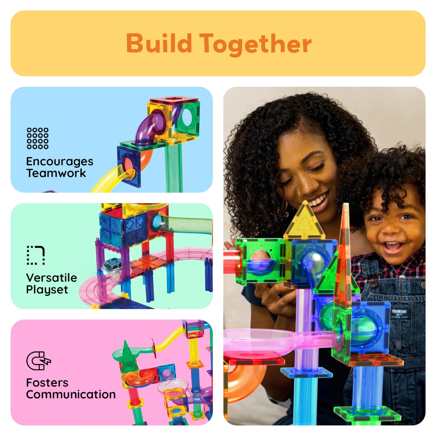 Magnetic Building Tiles for Creative STEM Play
