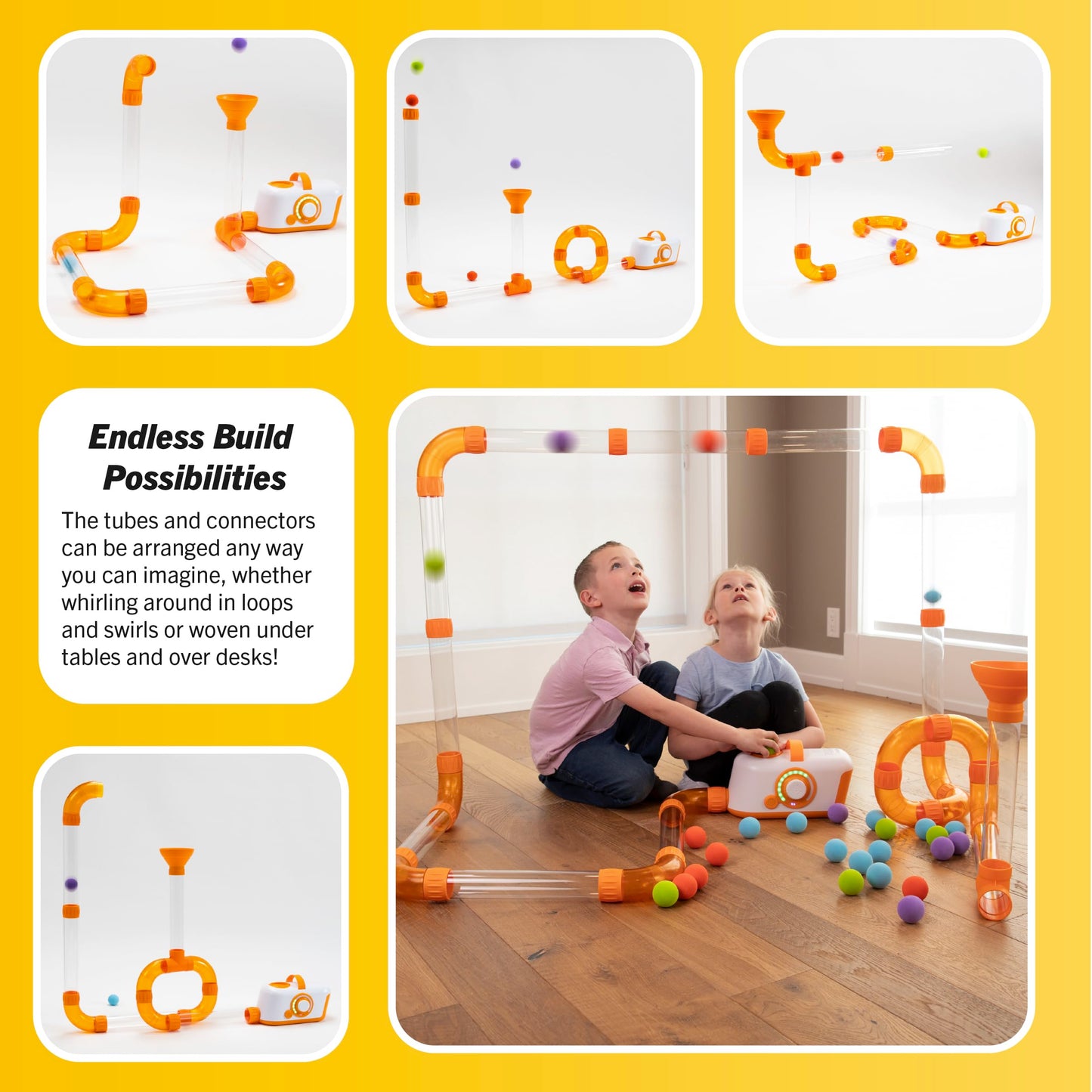 Air Tube Building Set for Creative STEM Play