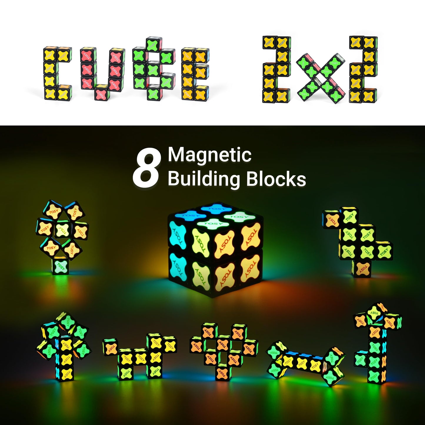 Magnetic Puzzle Cube With Transformable STEM Play