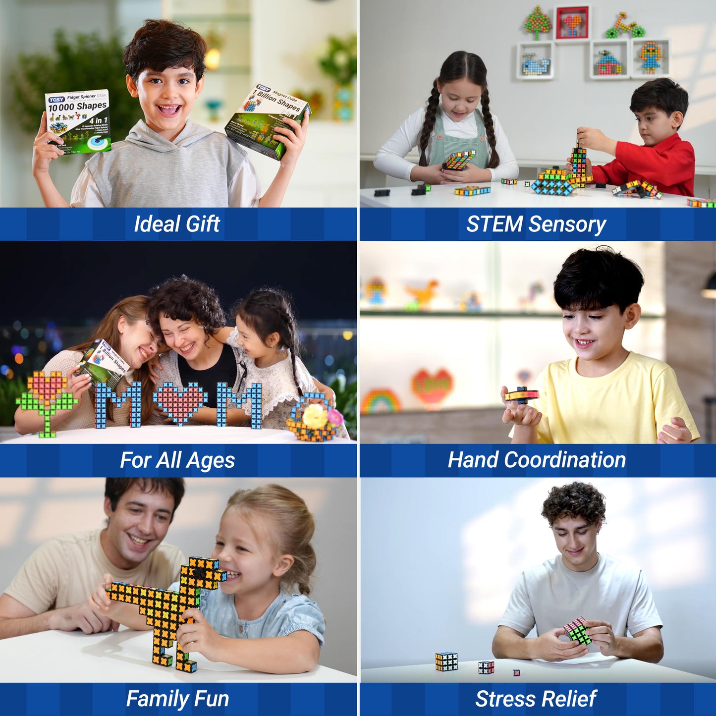 Magnetic Puzzle Cube With Transformable STEM Play