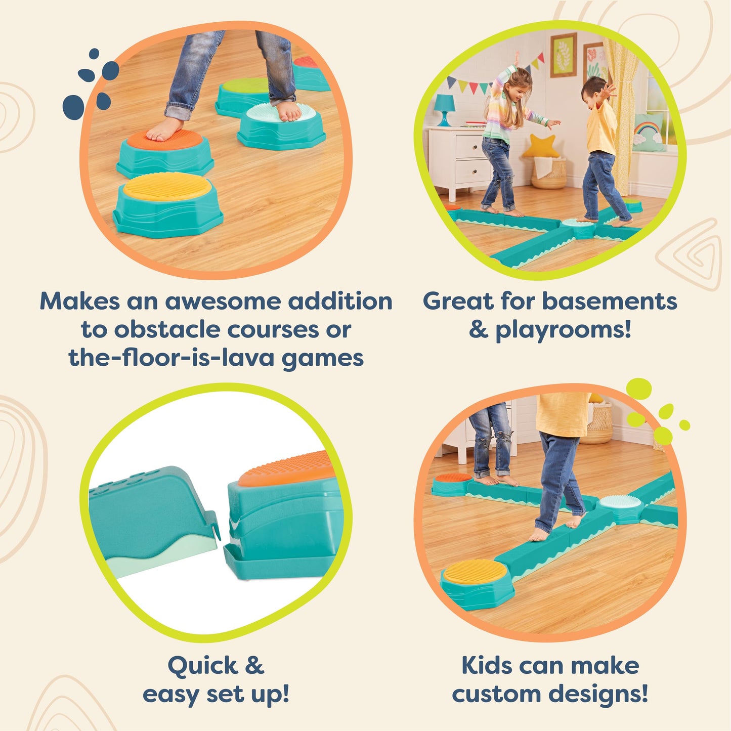 Kids Balance & Play Set With Musical Pod