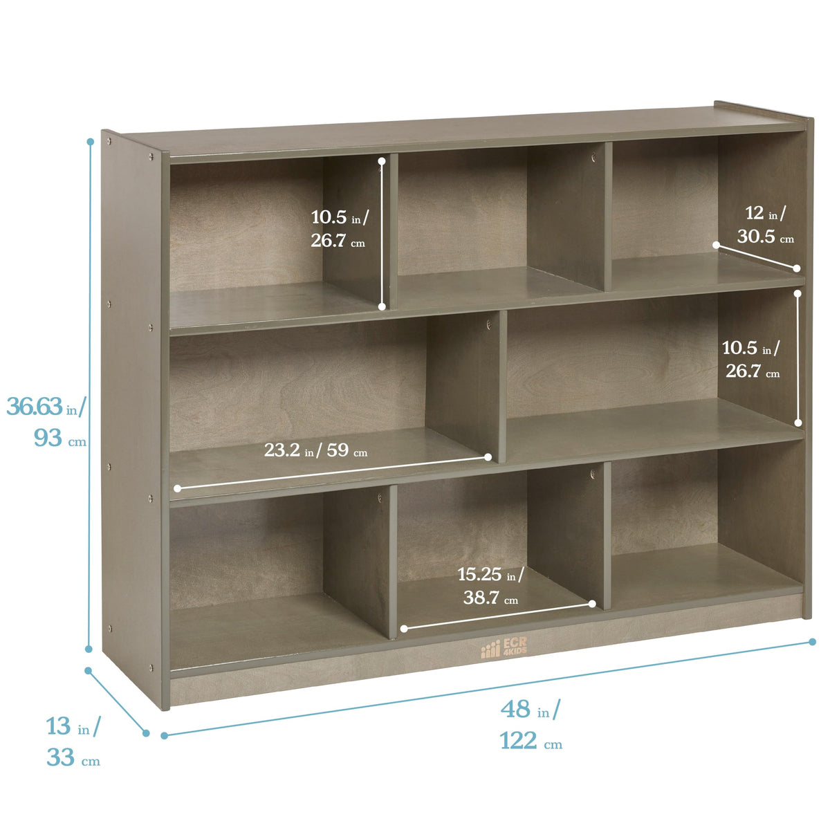 8-Compartment Storage Cabinet With 36-Inch Height