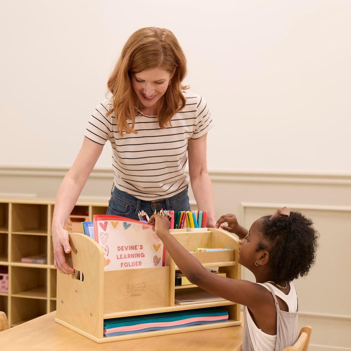 Tabletop Desk Caddy With Supply Storage