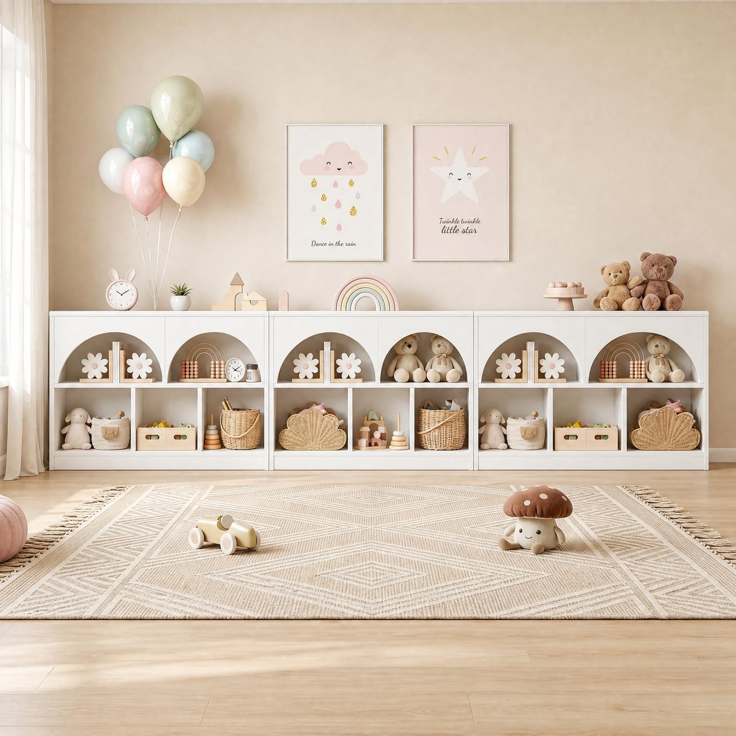 Kids Toy Storage Organizer With Bookshelf & Drawers