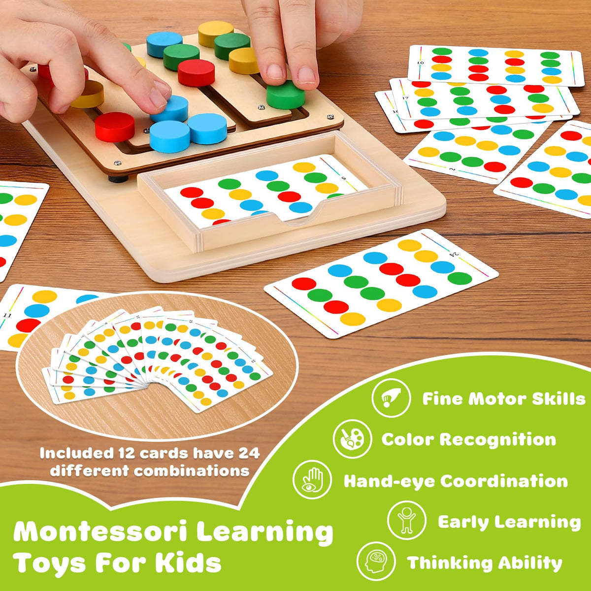 Montessori Color Matching Puzzle for Kids Ages 3–7