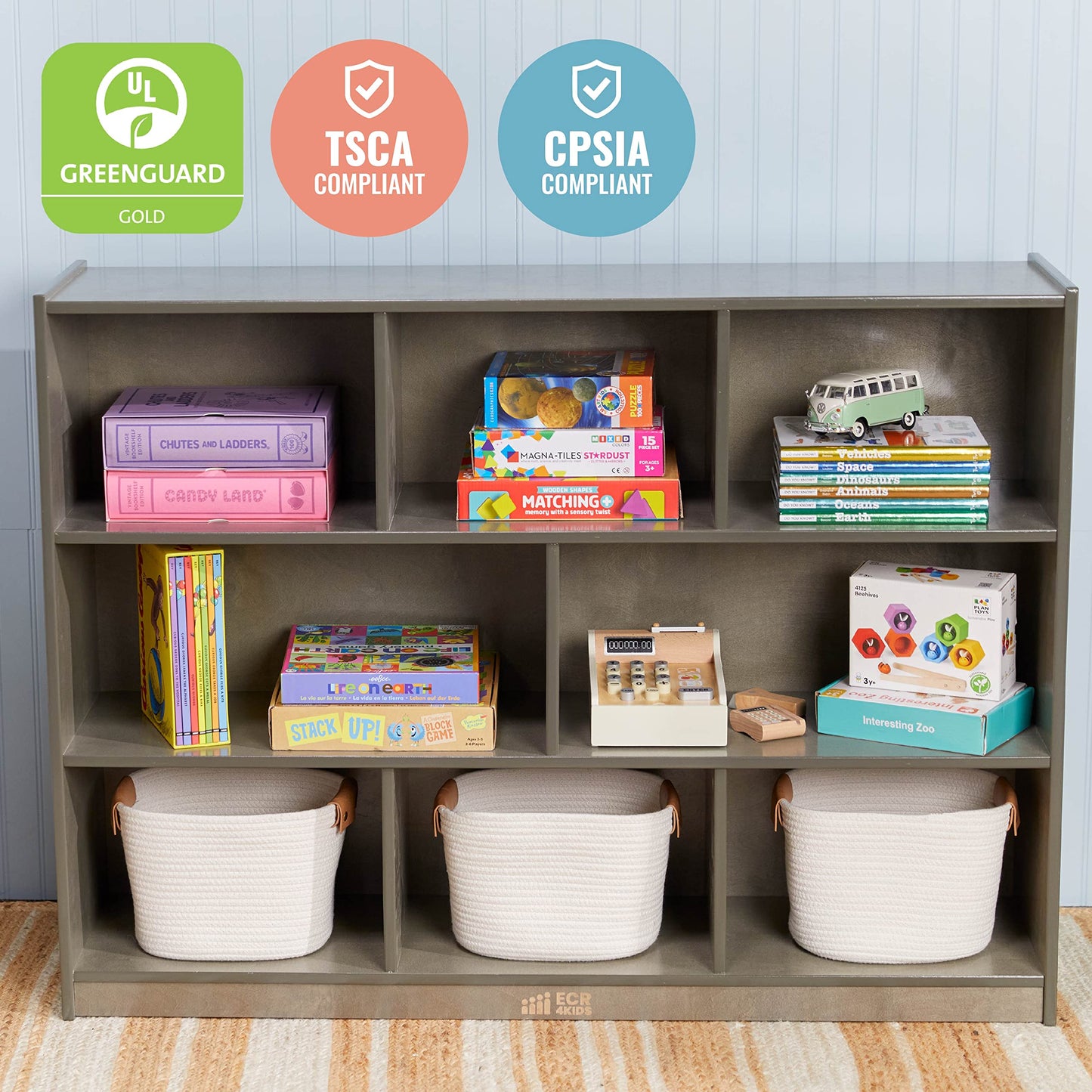 8-Compartment Storage Cabinet With 36-Inch Height
