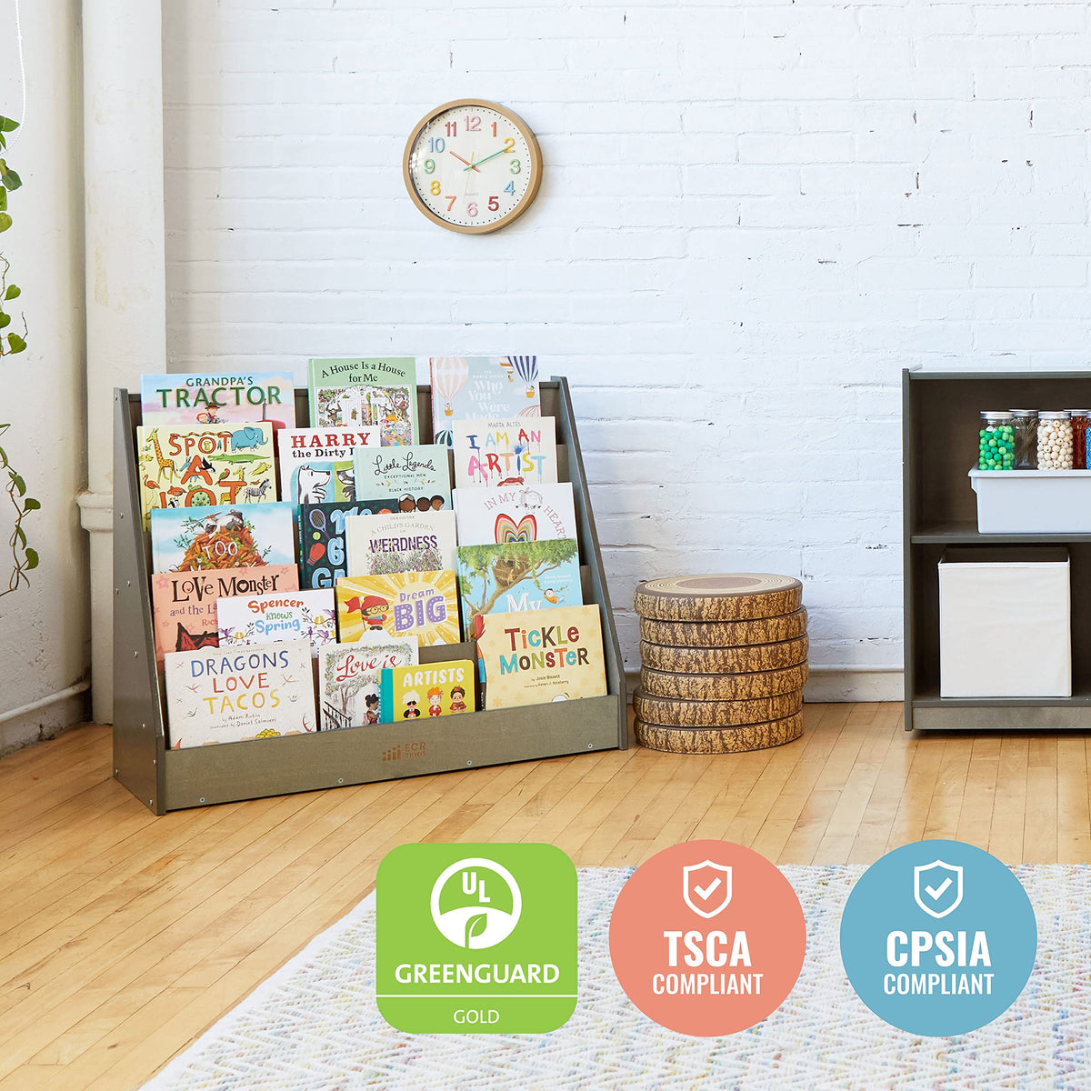 Kids Single-Sided Book Display for Easy-Access Storage
