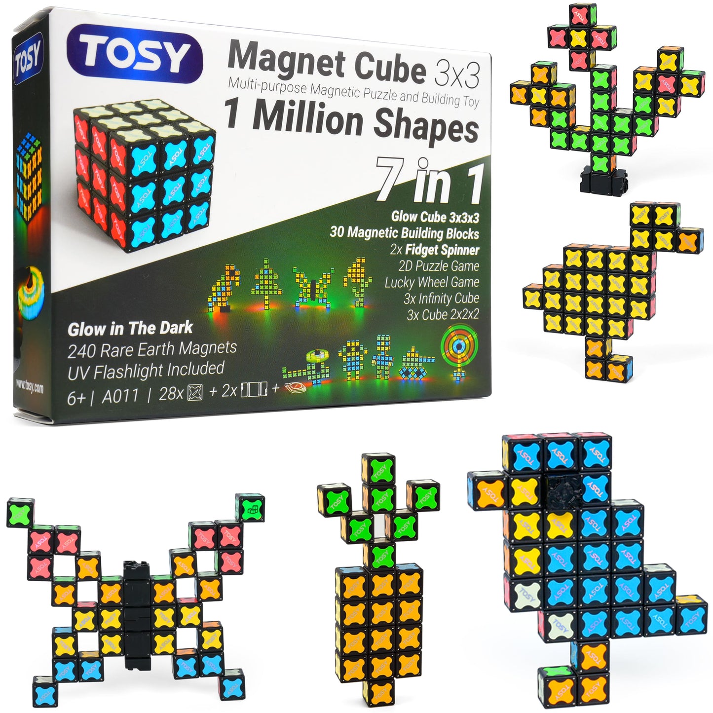 Magnetic Puzzle Cube With Transformable STEM Play