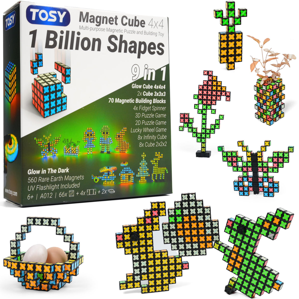Magnetic Puzzle Cube With Transformable STEM Play