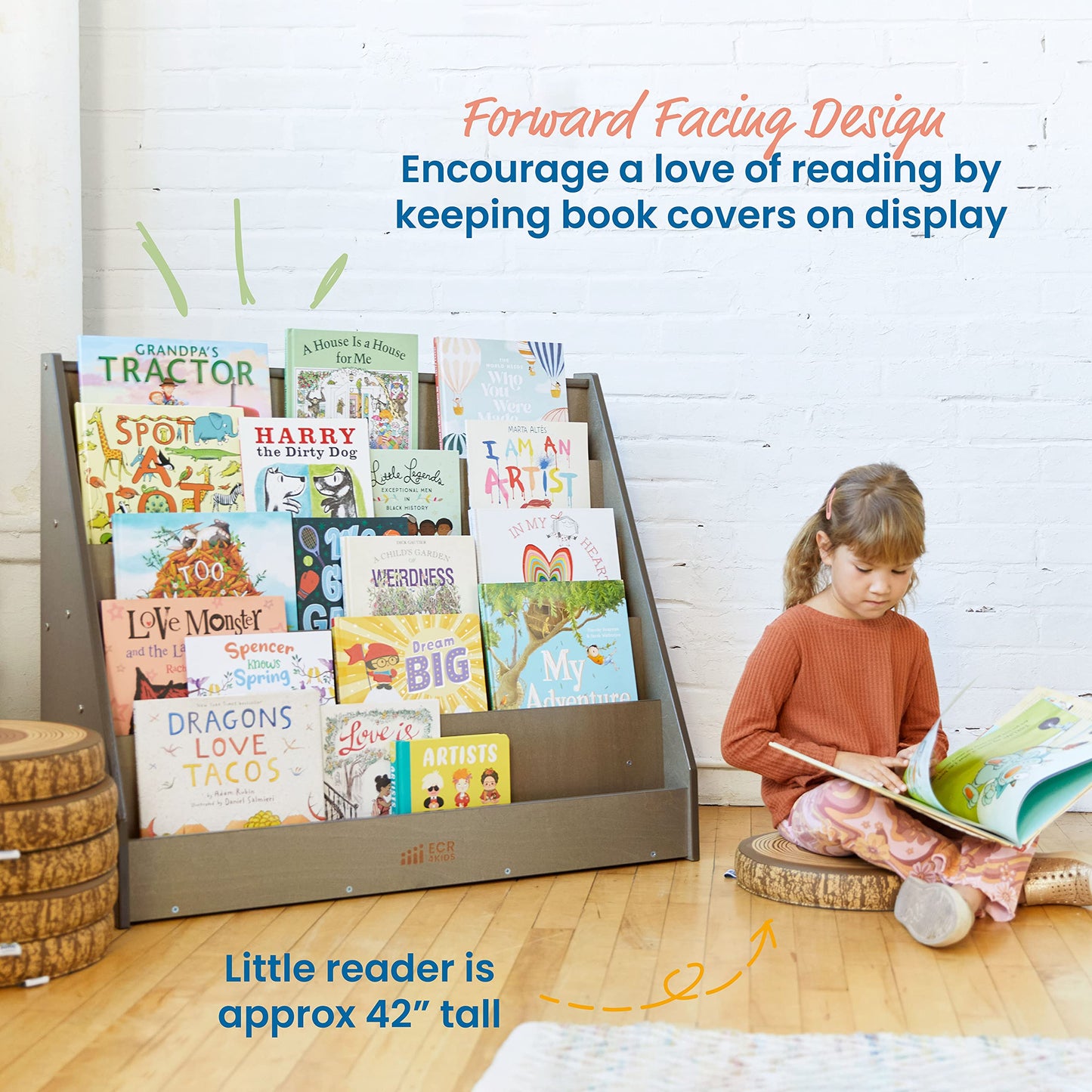 Kids Single-Sided Book Display for Easy-Access Storage