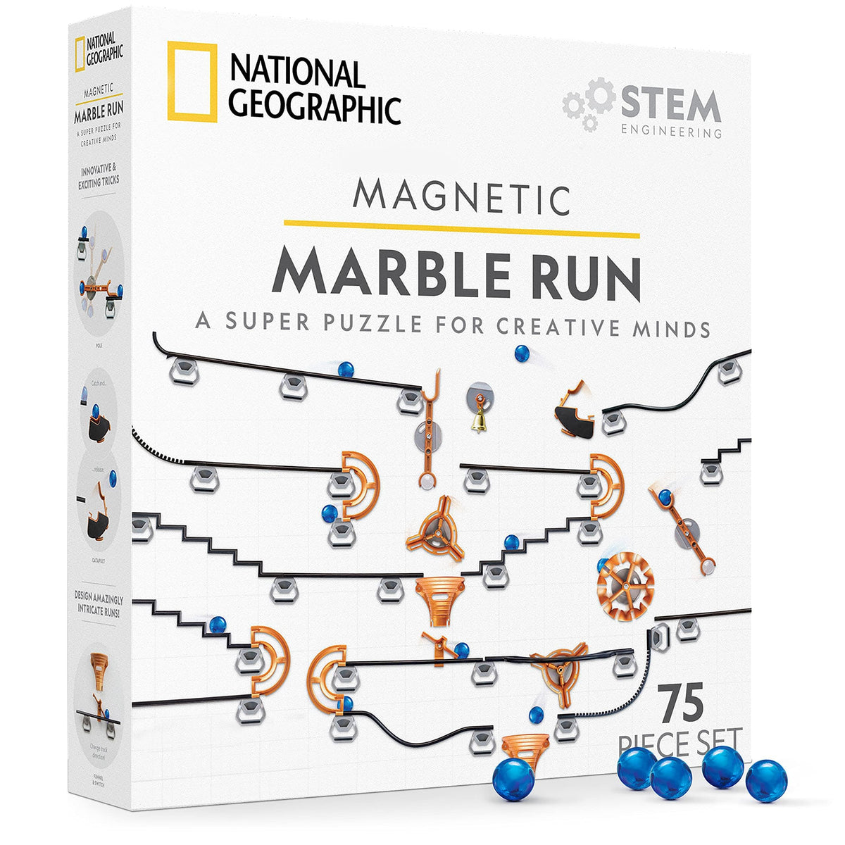 Magnetic Marble Run STEM Building Set With Tracks